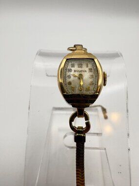 Vintage Bulova Womens Mechanical Watch 10K Gold Filled Case Parts Repair